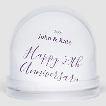 Happy 50th anniversary purple name year simple 