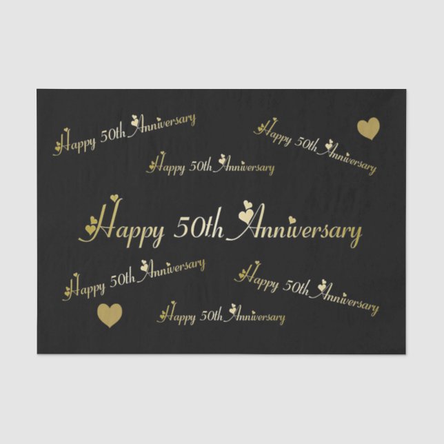 Happy 50th Anniversary Tissue Paper (Front)