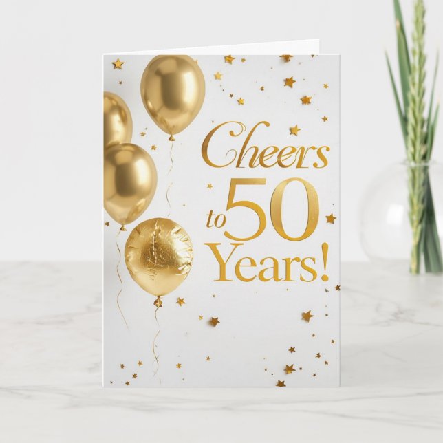 Happy 50th Birthday Card (Front)