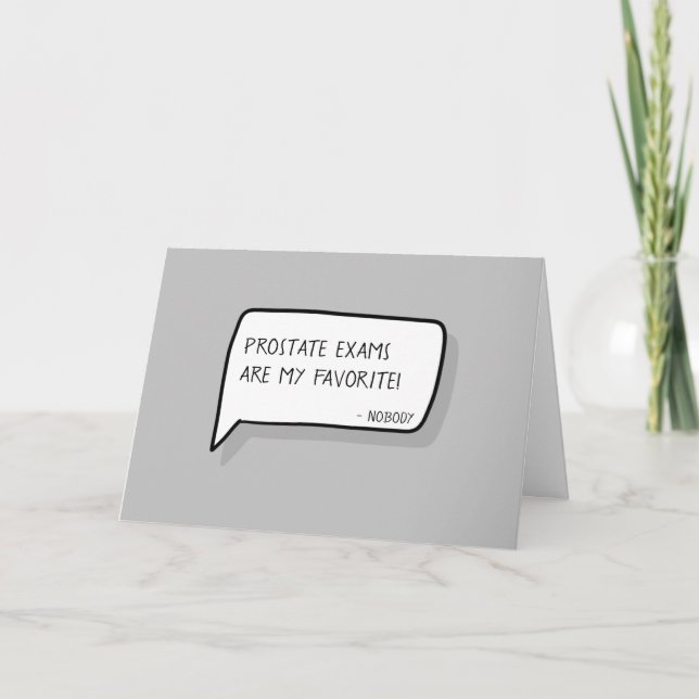 "Happy 50th Birthday" | Funny Prostate Exam Joke Card (Front)