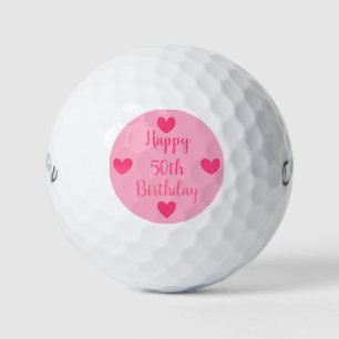 Happy 50th birthday golf balls