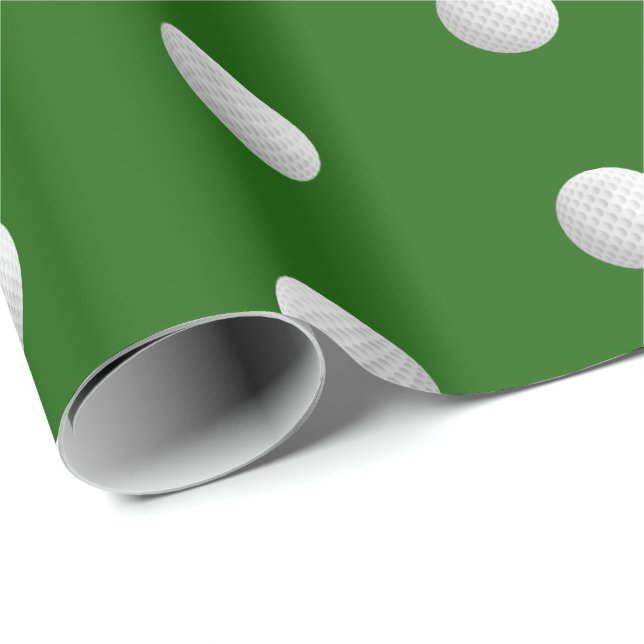 Happy 50th Birthday golf balls Wrapping Paper (Roll Corner)