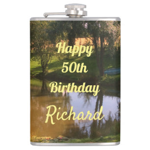 Happy 50th Birthday Hip Flask