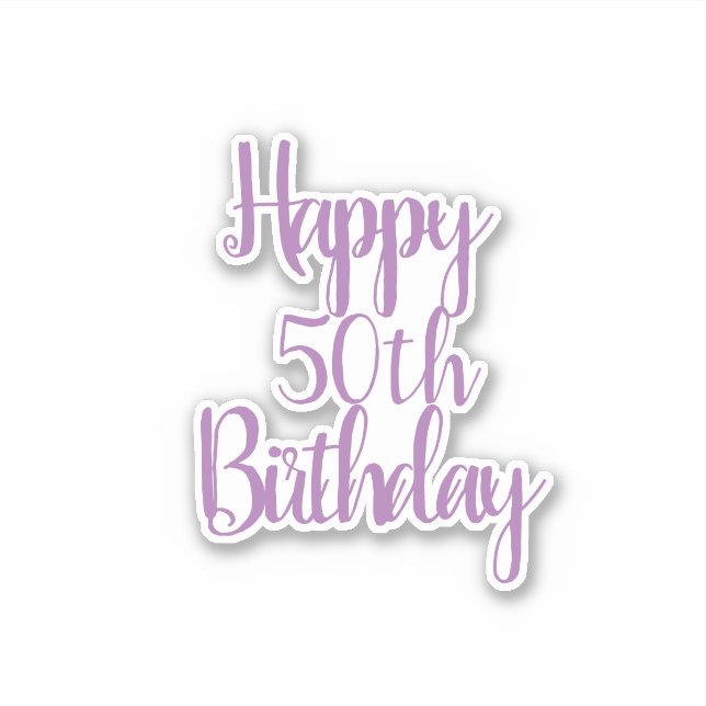 Happy 50th Birthday Lavender Fabulous Elegant 2020 (Front)