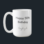 Happy 50th Birthday Party Custom Coffee Mug<br><div class="desc">Happy 50th Birthday Custom Coffee Mug that you can customize for any occasion and special event. Buy as a gift for someone special or as a treat to yourself</div>