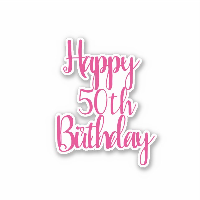 Happy 50th Birthday Pink Fabulous Elegant 2020 (Front)
