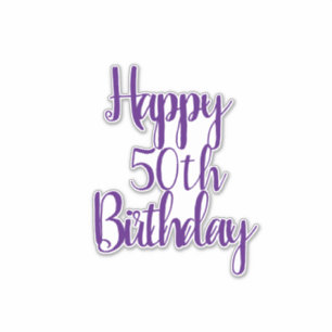 Happy 50th Birthday Purple Fabulous Elegant 2020