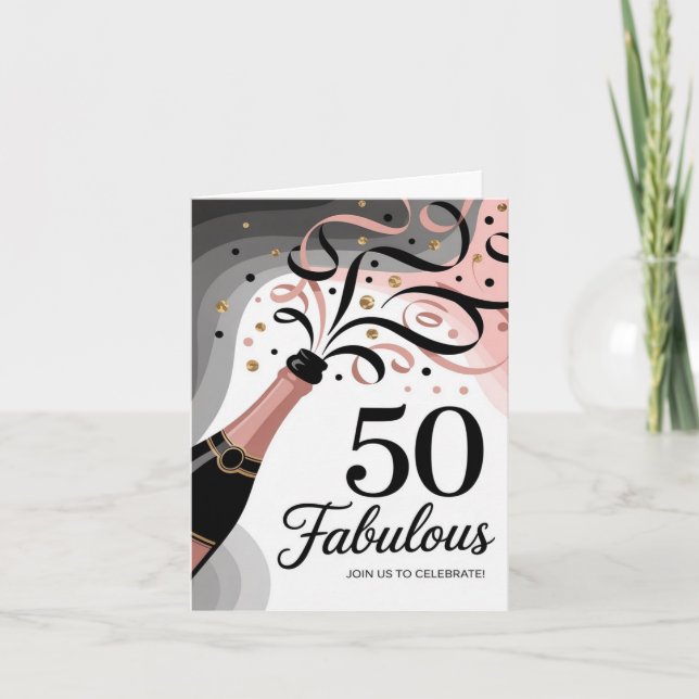 Happy 50th Birthday Sibling  Invitation (Front)