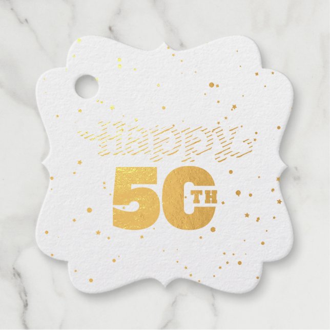 Happy 50th favour tags (Front)