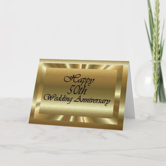 Happy 50th Wedding Anniversary Card (Front)