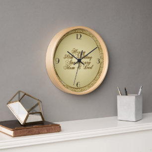 Happy 50th Wedding Anniversary Clock