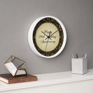 Happy 50th Wedding Anniversary Clock