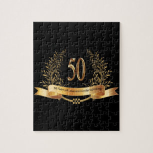 Happy 50th Wedding Anniversary Gifts Jigsaw Puzzle