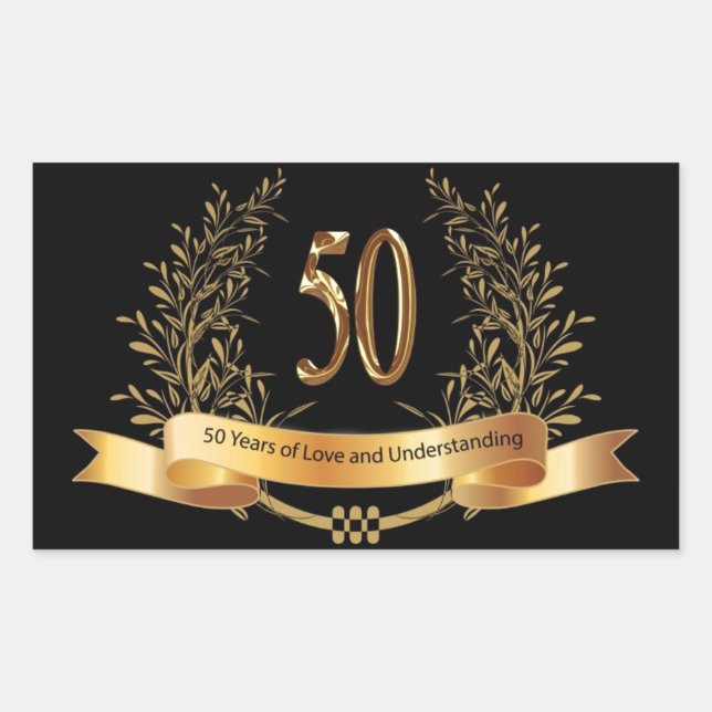 Happy 50th Wedding Anniversary Gifts Sticker (Front)