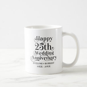 Happy 50th Wedding Anniversary Gold Typography Coffee Mug