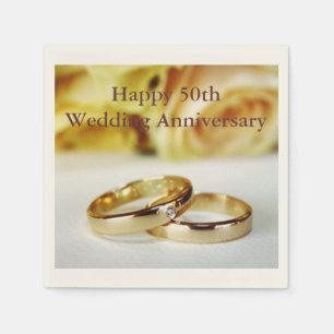 Happy 50th Wedding Anniversary Napkin