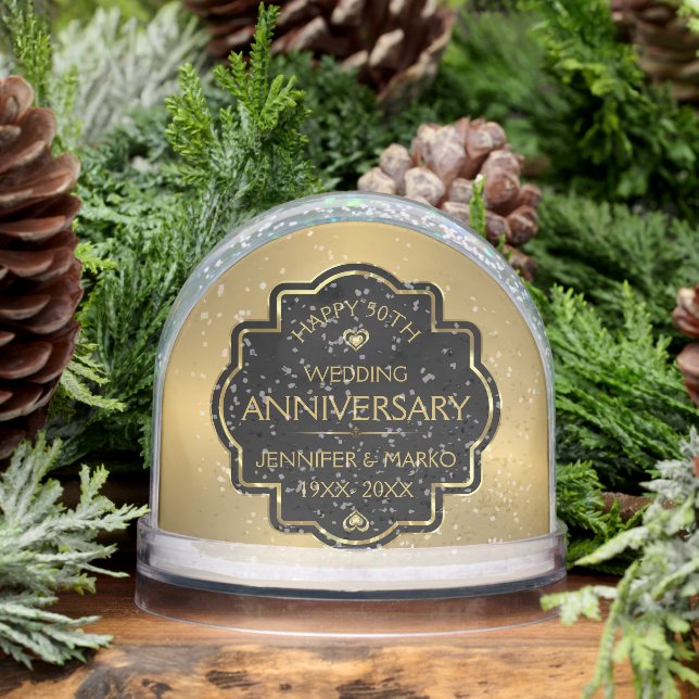 Happy 50th Wedding Anniversary Snowglobe (Winter)