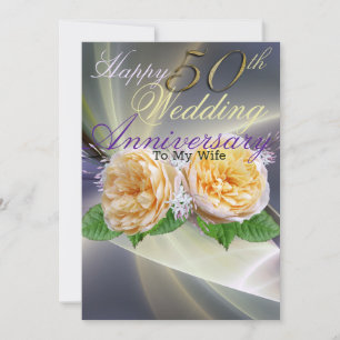 Happy 50th Wedding Anniversary to My Wife Card