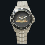 Happy 50thWedding Aniversary Stainless Steel Watch<br><div class="desc">Happy 50th Wedding Anniversary Stainless Steel Watch Beautiful,  high quality artwork.Unique,  directly produced from my original mixed media  and digital artwork designs.©2014 hgmdigitalarts ~ All Rights Reserved</div>