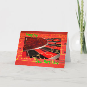 Happy 51st Birthday Roulette Wheel Card