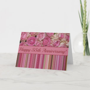 Happy 55th Anniversary roses Card