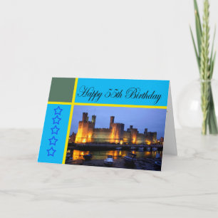 Happy 55th Birthday Caernarfon Castle Card