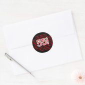 Happy 55th Birthday Classic Round Sticker (Envelope)