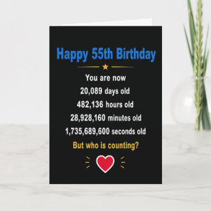 Happy 55th Birthday Funny Milestone gifts Card