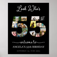 happy 55th birthday look who's 55 Photo Collage