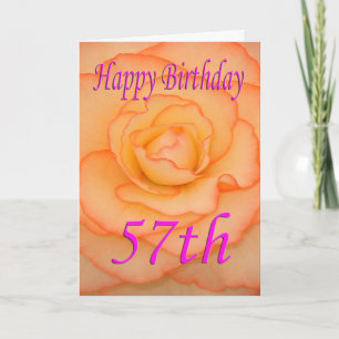 Happy 57th Birthday Flower Card