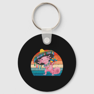Happy 5 De Mayo Axolotl Sombrero Cinco De Mayo Gir Keychain
