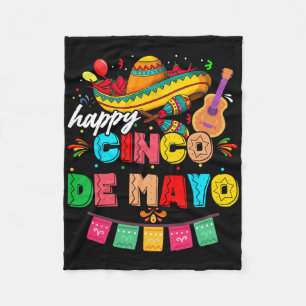 Happy 5 De Mayo Lets Fiesta Viva Mexico Cinco De M Fleece Blanket