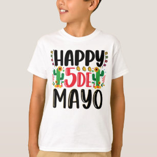 Happy 5 de Mayo Mexican Holiday Women Men Kids T-Shirt
