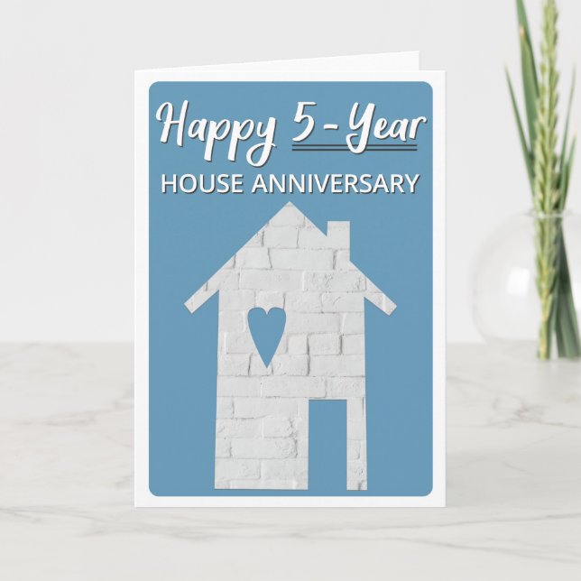 Happy 5-Year Houseaversary Card (Front)