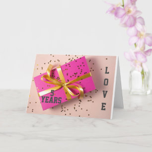 HAPPY **5th ANNIVERSARY** WIFE OR HUSBAND Card
