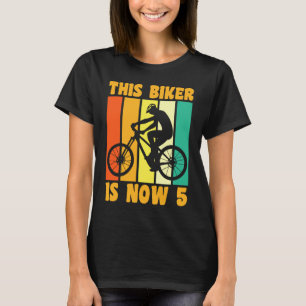 Happy 5th Birthday 5 Year Old Cycling Biking 5th B T-Shirt