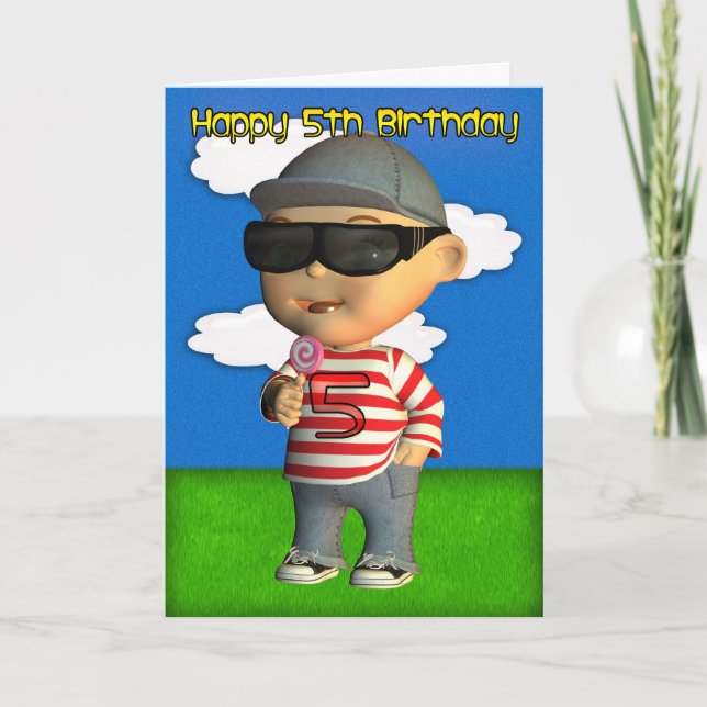 Happy 5th Birthday Card (Front)