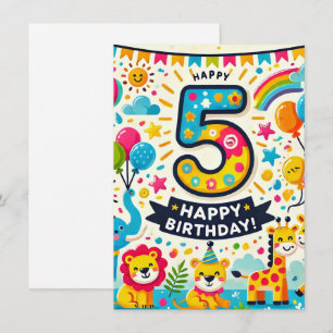 Happy 5th Birthday! Enclosure Card