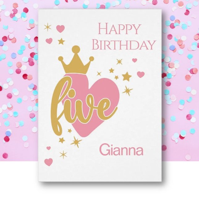 Happy 5th Birthday personalized card (Créateur téléchargé)