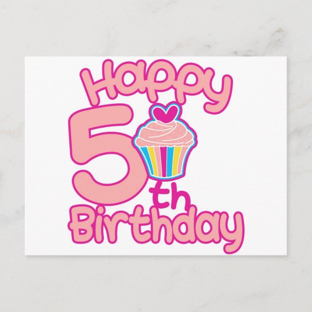 Happy 5th Birthday! Postcard (Front)