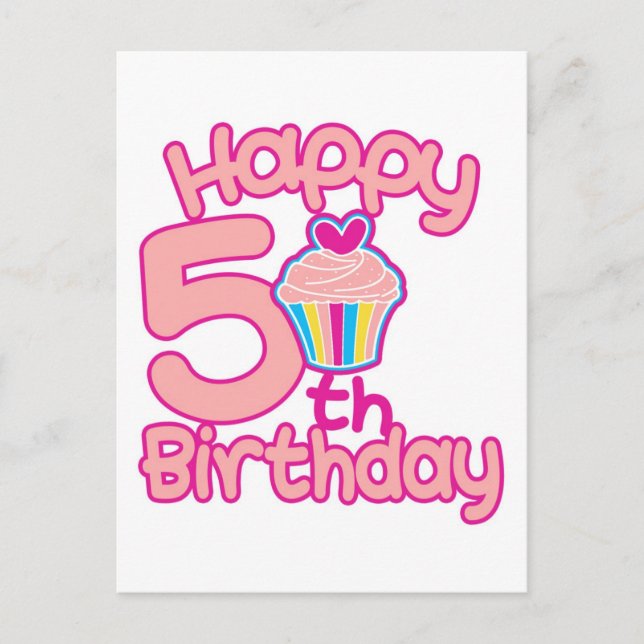 Happy 5th Birthday! Postcard (Front)