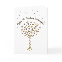 Happy 5th Wedding Anniversary, wood heart tree