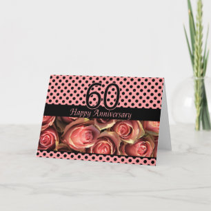 Happy 60th Anniversary roses Card