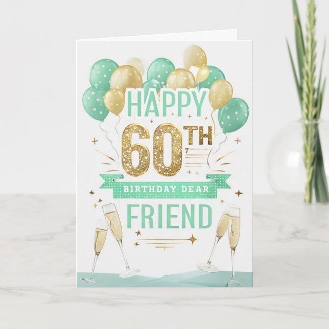 Happy 60th Birthday Card (Front)