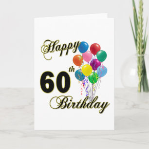 Happy 60th Birthday Gifts and Birthday Apparel Card