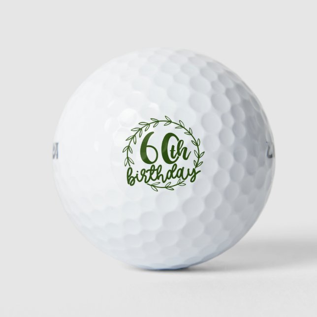 Happy 60th Birthday   Golf Balls (Front)