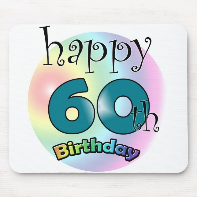 Happy 60th birthday mouse pad (Front)