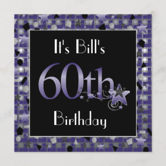 Happy 60th Birthday Party Invitation Personalized