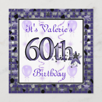 Happy 60th Birthday Party InvitationPERSONALIZED Invitation