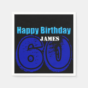 Happy 60th Birthday Personalized Paper Napkin